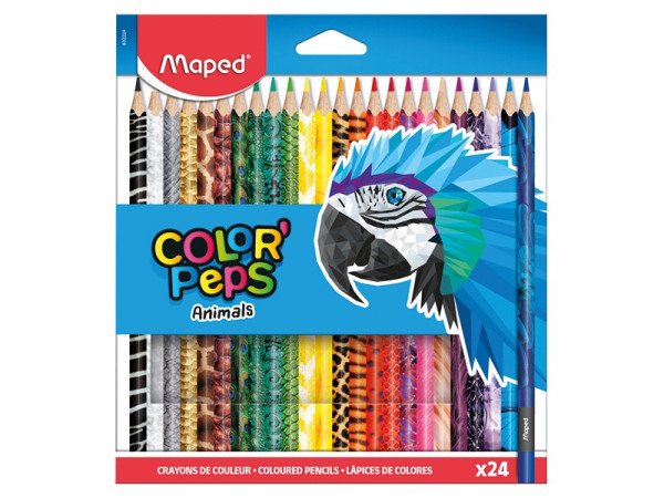 Lápices de Color Triangular 24COL Animales