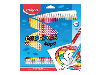 Lápices de Color Oops Borrables x24